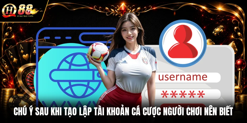 Chú ý sau khi tạo lập tài khoản cá cược người chơi nên biết
